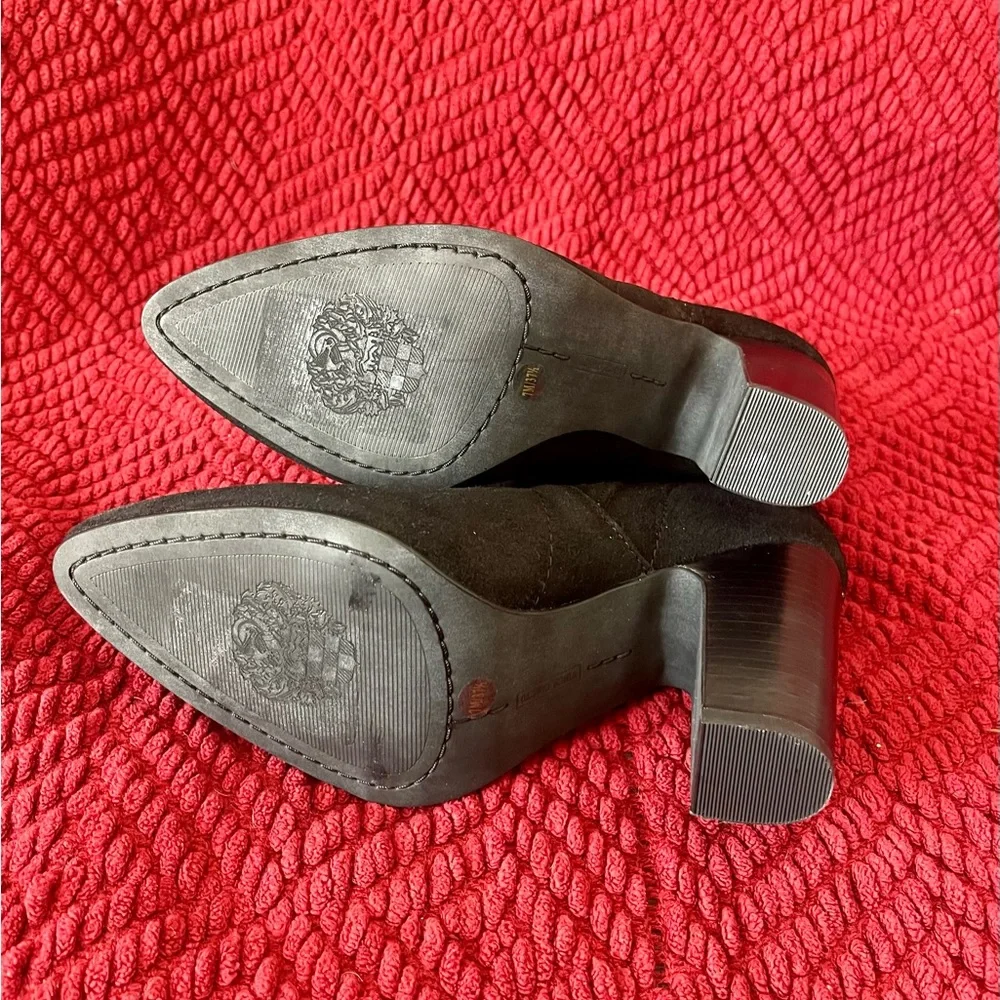 Vince Camuto, black suede leather boots - Picture 3 of 3